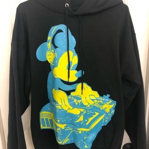 Mens XL DisneyLand DJ Mickey Hoodie worn once
